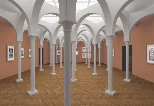 Impression of installation and prints in the Architecture room in the exhibition Escher – Other World by Gijs Van Vaerenbergh.