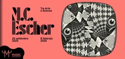 Banner for MUDEC Escher exhibition.